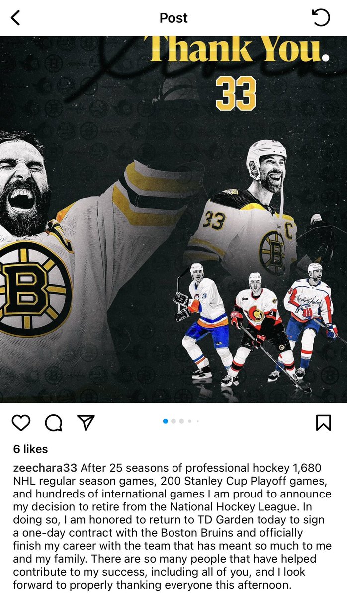 marinakmaher's tweet image. Zdeno Chara is signing a one day contract to retire a Bruin 🥺🥺