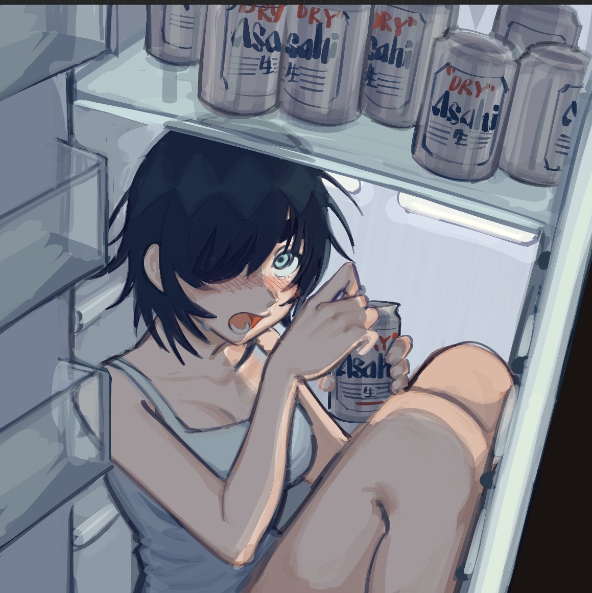 yo wtf she doin in my fridge yo #chainsawman