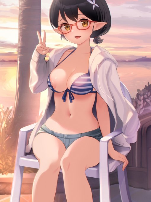 水着アヤネ(ぽろり)
#ブルアカ 