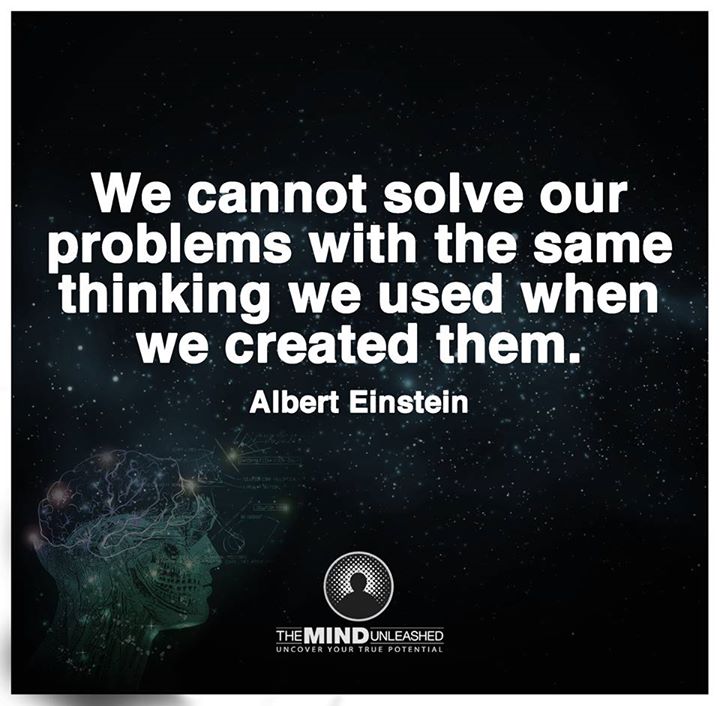 You can't solve problems with the same thinking used to create them.- Albert Einstein #quote
https://t.co/el7MTXU7qB https://t.co/EaJhhfioFH