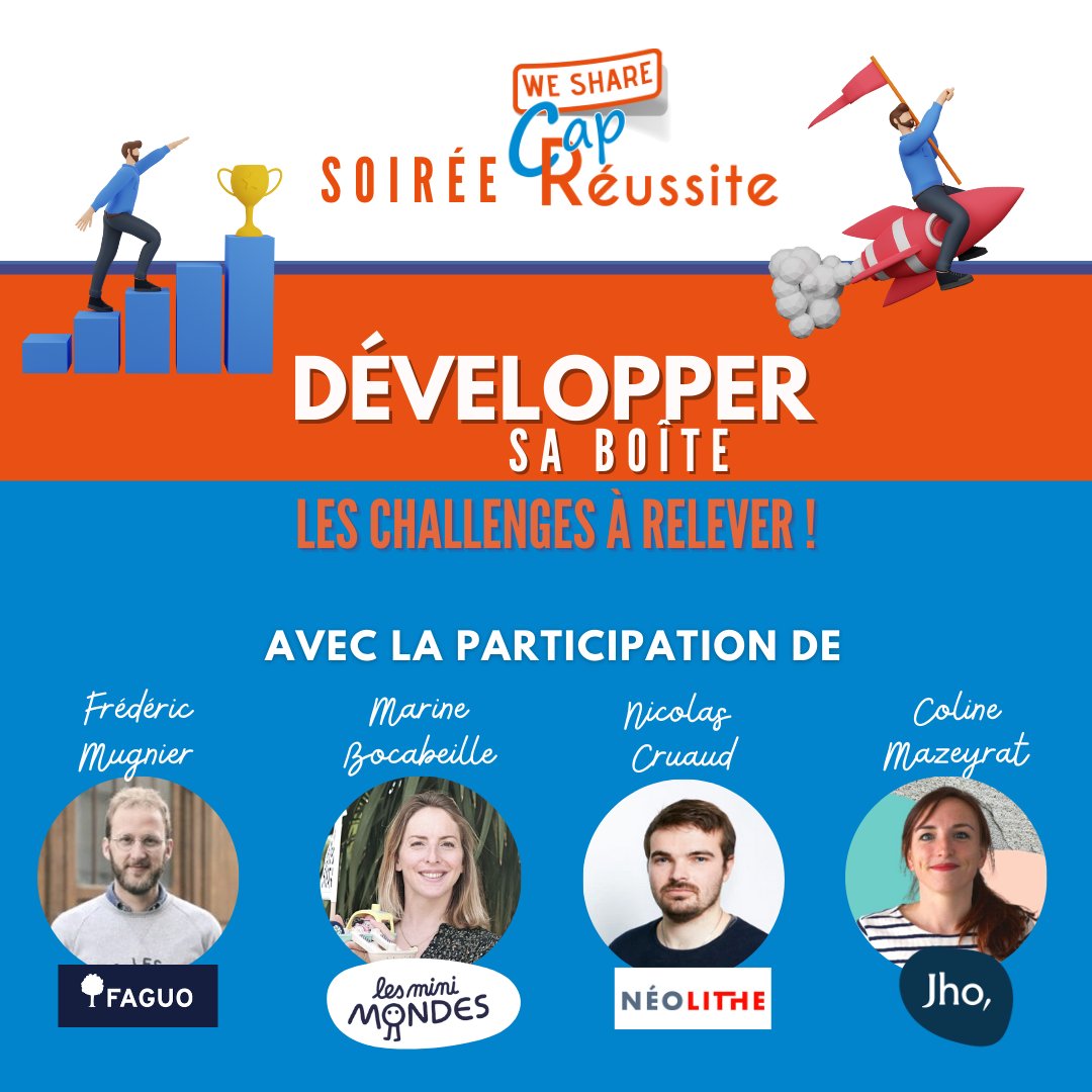 ReussiteCap's tweet photo. Retour soirée #WeShare
CapRéussite réunit son réseau de dirigeants d’entreprise &amp; partenaires
📅 22/09 - Orvault
Table ronde animée par @ccilefort &amp; 4 #entrepreneurs locaux qui font bouger les lignes
📈Développer sa boîte les challenges à relever
https://t.co/pVfUAyWReJ
#mentorat https://t.co/pT4zwJksmA