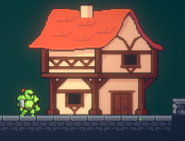 Here's the original pixel art for the Green Knight in the early days of #TheIslandofSpirits development. #gamedev