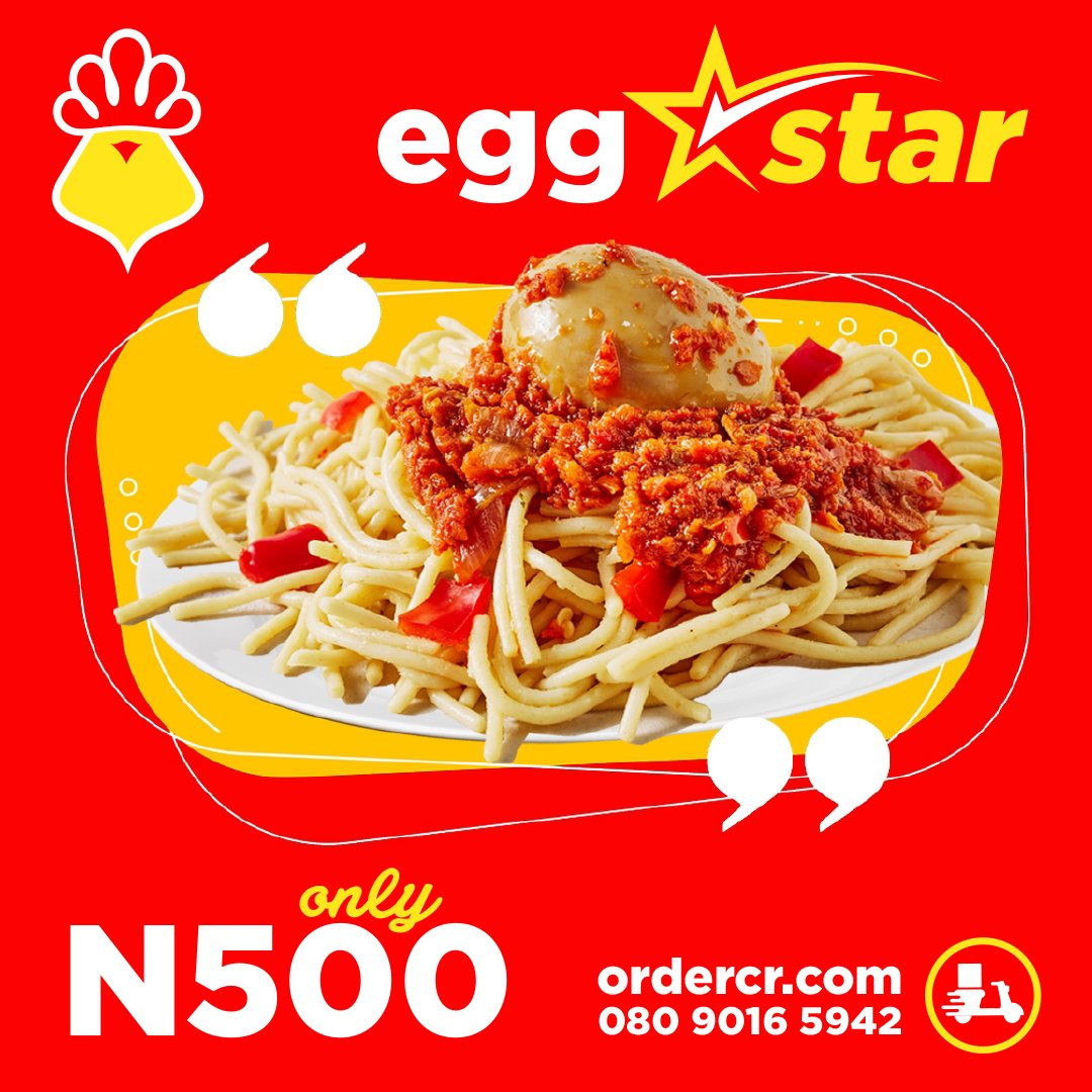 ChickenRepublic's tweet photo. Lunchtime just got better with delicious meals from Chicken Republic from N500. To view our menu and place an order, visit https://t.co/5AoSOJ1ULx or call 080 9016 5942.
#EggStar #ChickenRepublic #Delicious #Lunch https://t.co/NeAN3qGULW