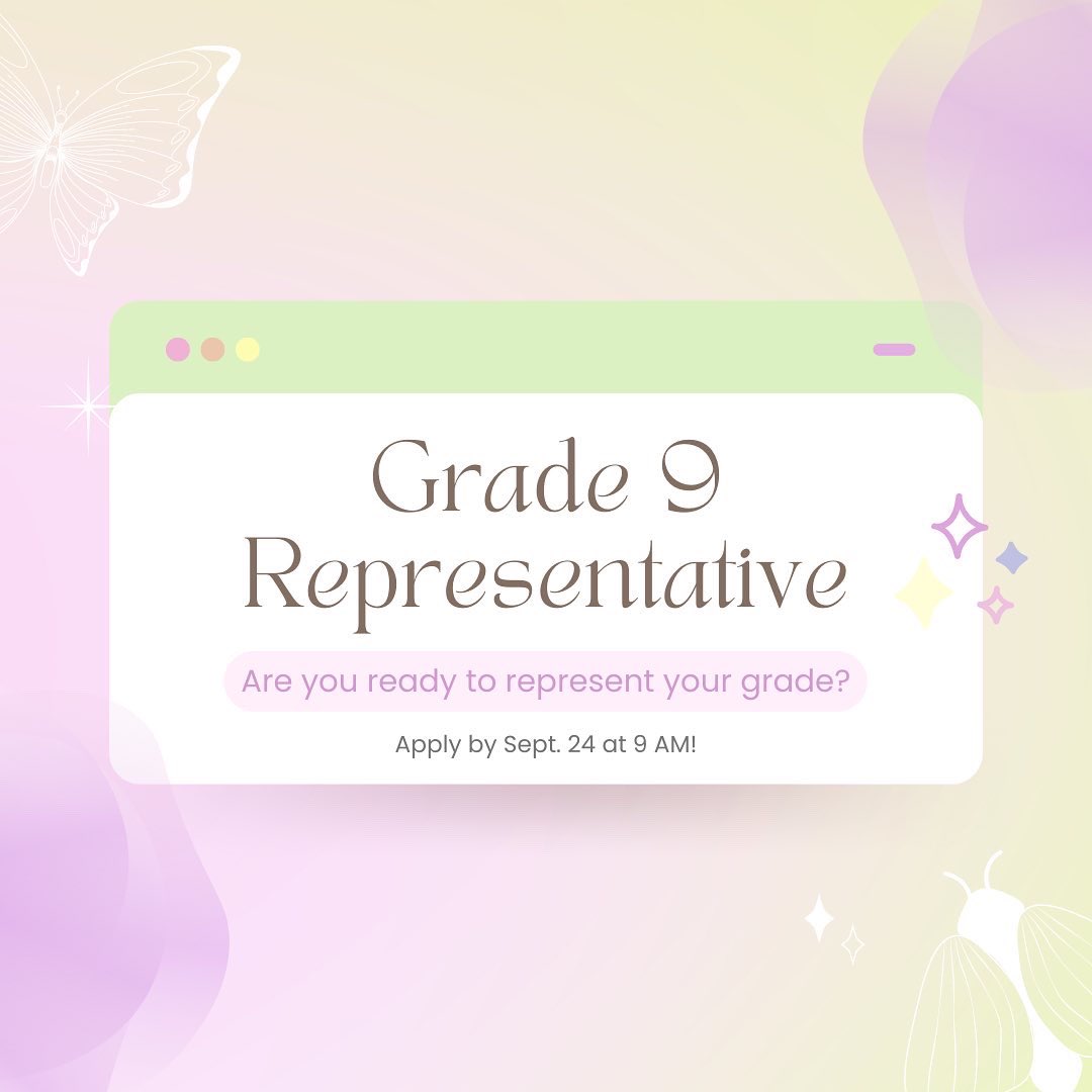 LCSMadness's tweet photo. Attention all grade 9s! Student Council is looking for their grade 9 representative for the 2022-2023 school year! If you are interested, please read all of the slides and submit your applications by Saturday, September 24th at 9:00AM. https://t.co/eB3pO4rLm5