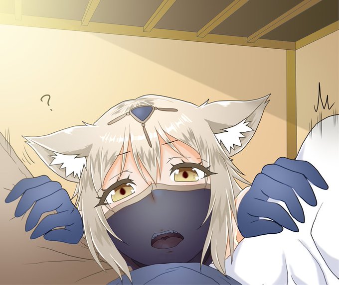 目で「いい・・・?」と問いかけてくる双子獣人さん姉Σφ三φ(:3」∠)_ #オリジナル #ケモ耳 