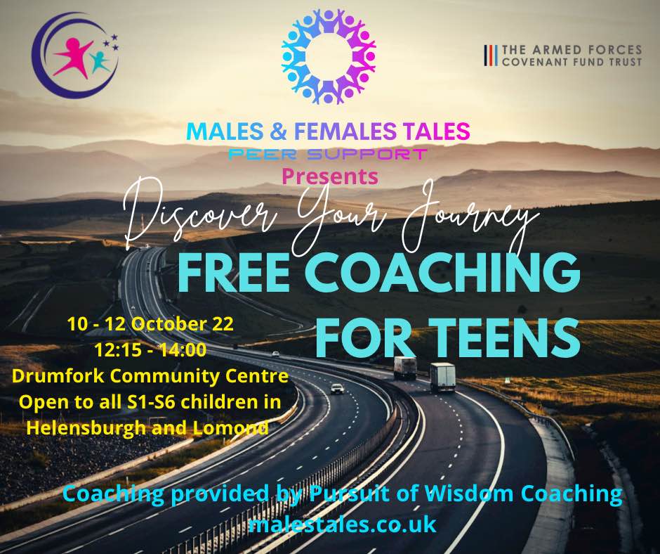 Males &amp; Females Tales are delighted to have partnered with Pursuit of Wisdom Coaching to provide workshops during the October holidays for young people from S1–S6 in the Helensburgh &amp; Lomond area. To book a place please click on the following link: wise-for-my-size.class4kids.co.uk