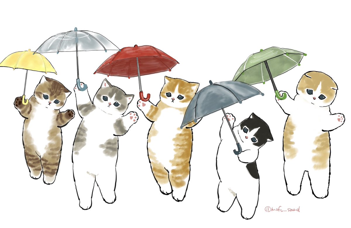 「明日は、雨止まないかな〜。 」|ぢゅの🐈のイラスト