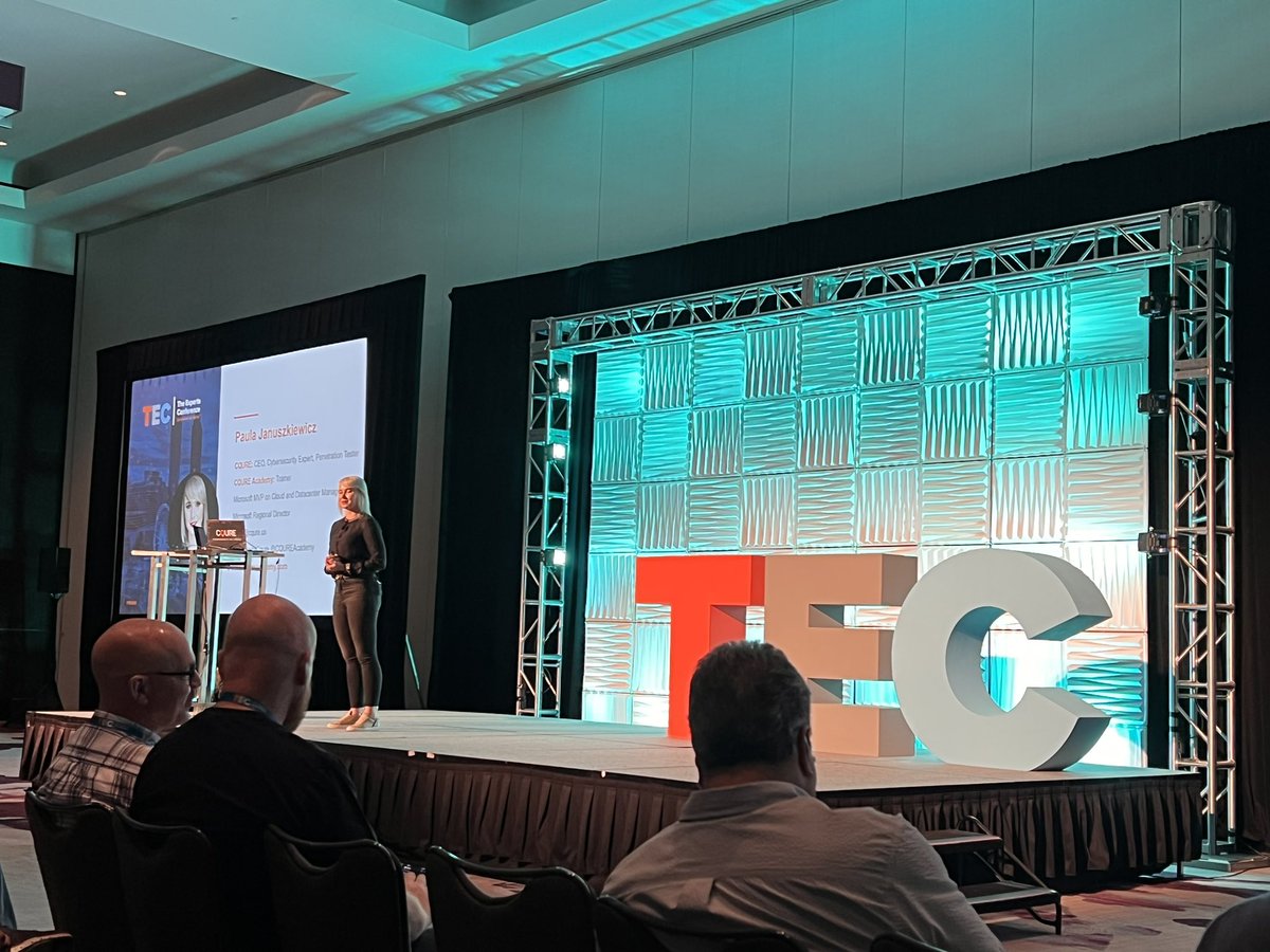 Liberty_Pike's tweet photo. Listening to @PaulaCqure about what to watch out for from hackers in 2023. #TEC2022 @Quest @Practical365 https://t.co/3dRzJFLrvH