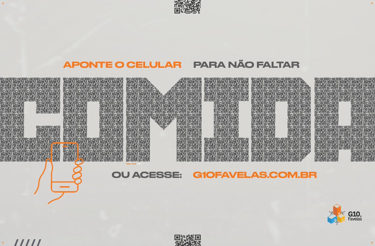 Campanha de combate à fome da @almapbbdo para o @G10Favelas transforma QR Code em doações.

#palavraCode
#G10favelas
#combateaFome