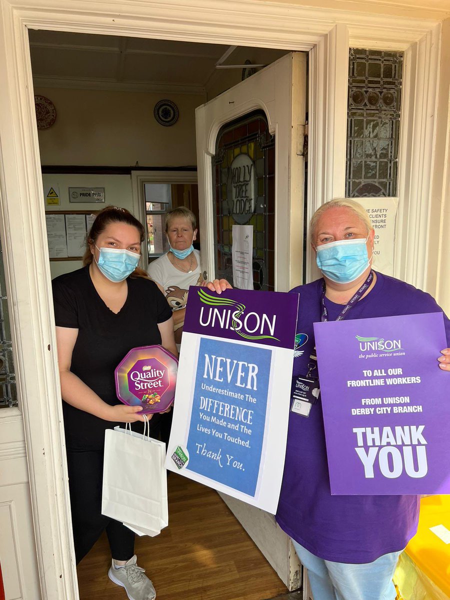 Unisonderbycity's tweet photo. Oh my goodness 20 PRIVATE Sector Care homes all done, everyone really pleased to be acknowledged for the work they do, it’s been a great day and doing the same again tomorrow… #frontlinefortnight @UNISONEastMids https://t.co/XfNW3PFNqn