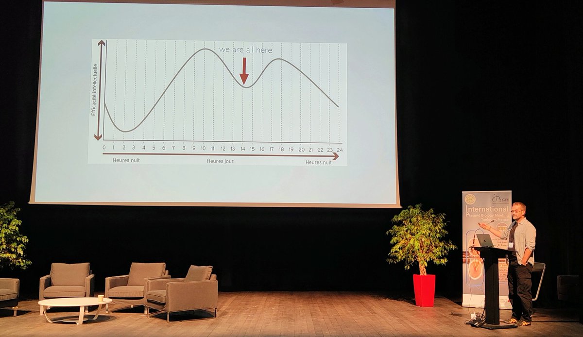 Time for Christian's talk at #PlasmidBiology2022 presenting <a href="/tacc_c/">C. LESTERLIN - TacC LAB</a> lab work. Great talk ! 👏

<a href="/ISPB2022/">PlasmidBiology2022</a>