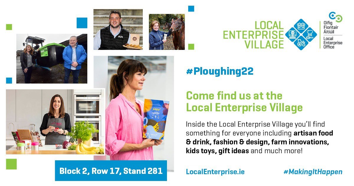 LEOCountyClare's tweet photo. We're at #Ploughing22 🚜 Call over to the Local Enterprise Village !
Visit @MoherCottage and say hello ! https://t.co/SJvSQdCWZw