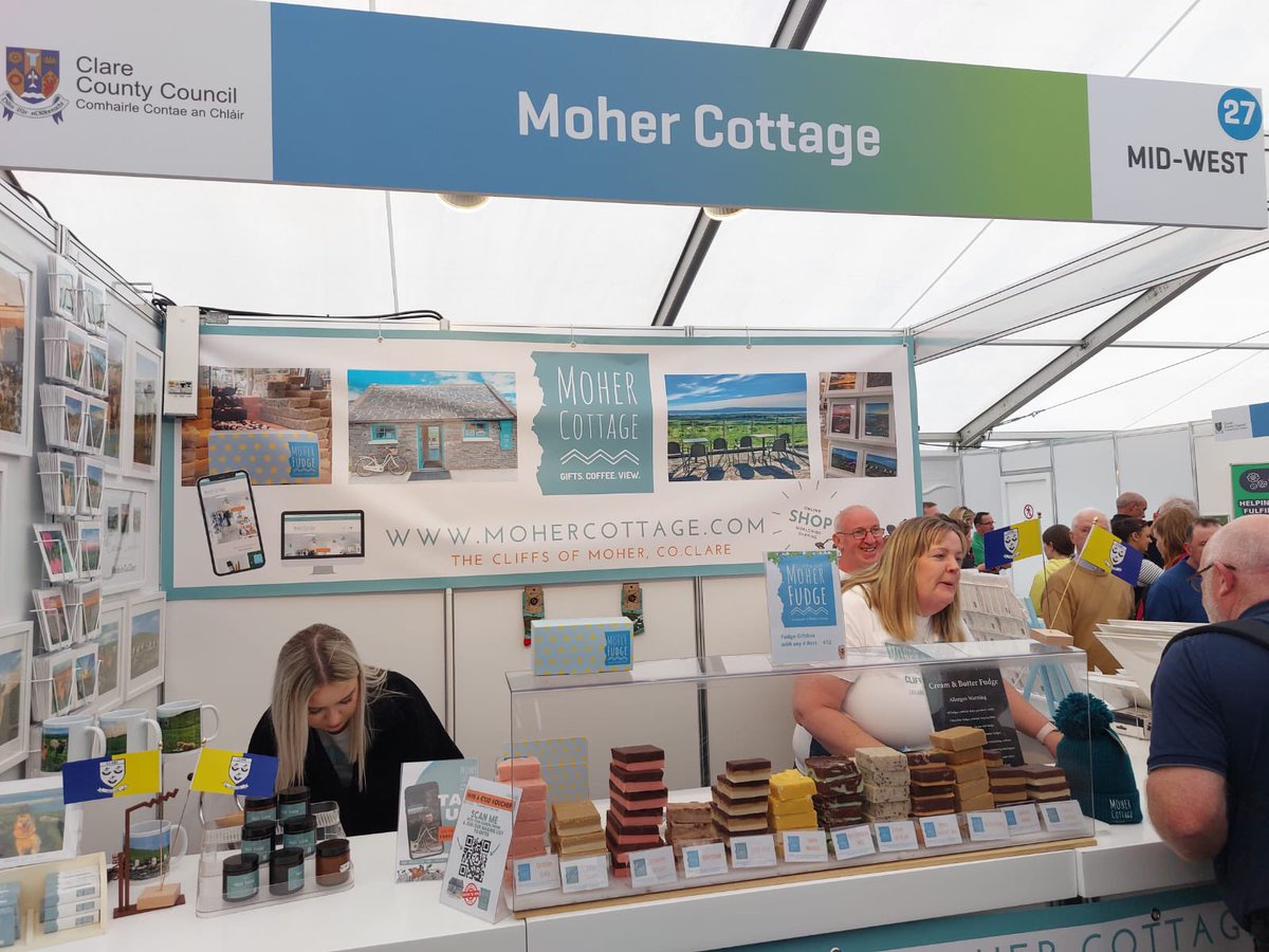 LEOCountyClare's tweet photo. We're at #Ploughing22 🚜 Call over to the Local Enterprise Village !
Visit @MoherCottage and say hello ! https://t.co/SJvSQdCWZw