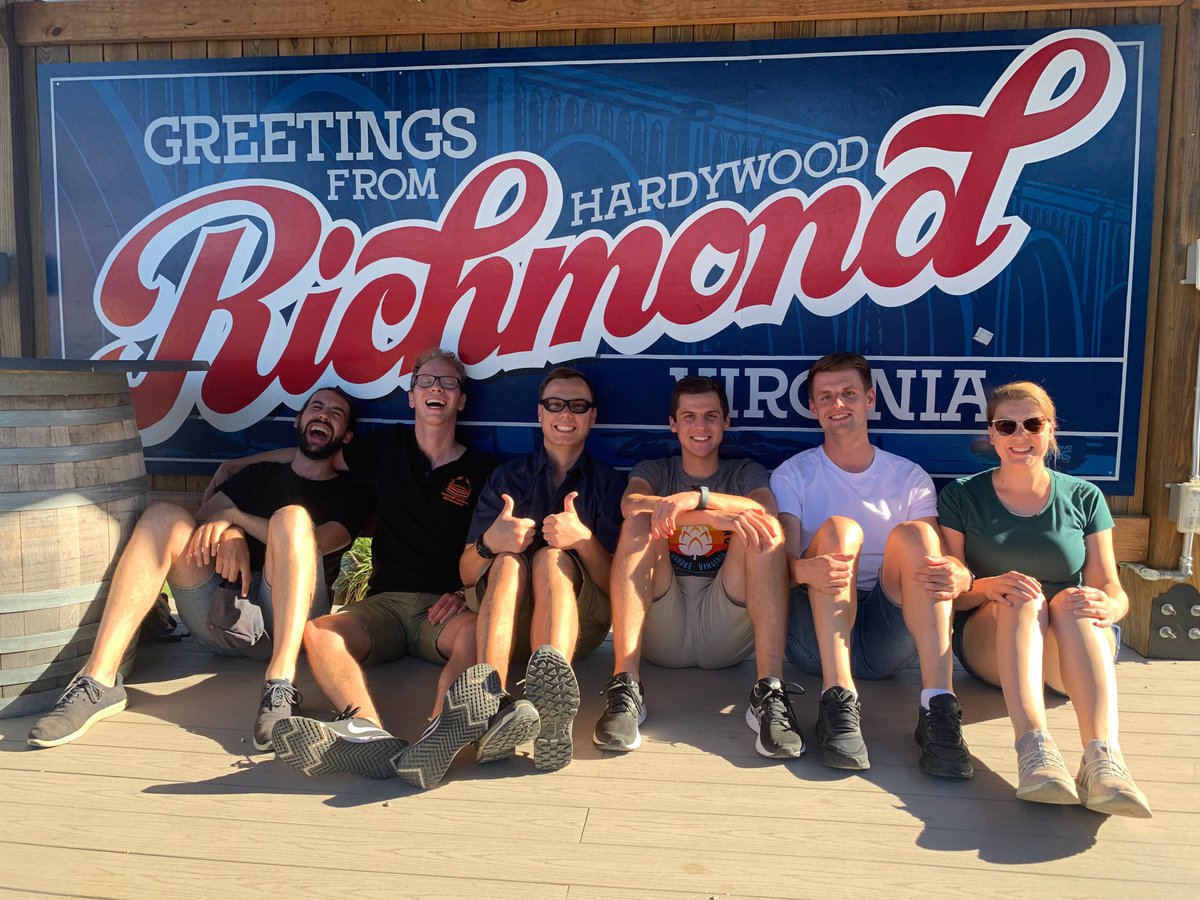 After an incredible and very busy 4 weeks, our '22 Brewing Exchange cohort from <a href="/TU_Muenchen/">TU München</a> <a href="/weihenstephan/">Bayerische Staatsbrauerei Weihenstephan</a> is returning home. ✈️🇩🇪 We had so much fun introducing them to American and VA brewing and learning from them about Bavarian brewing. (thread)