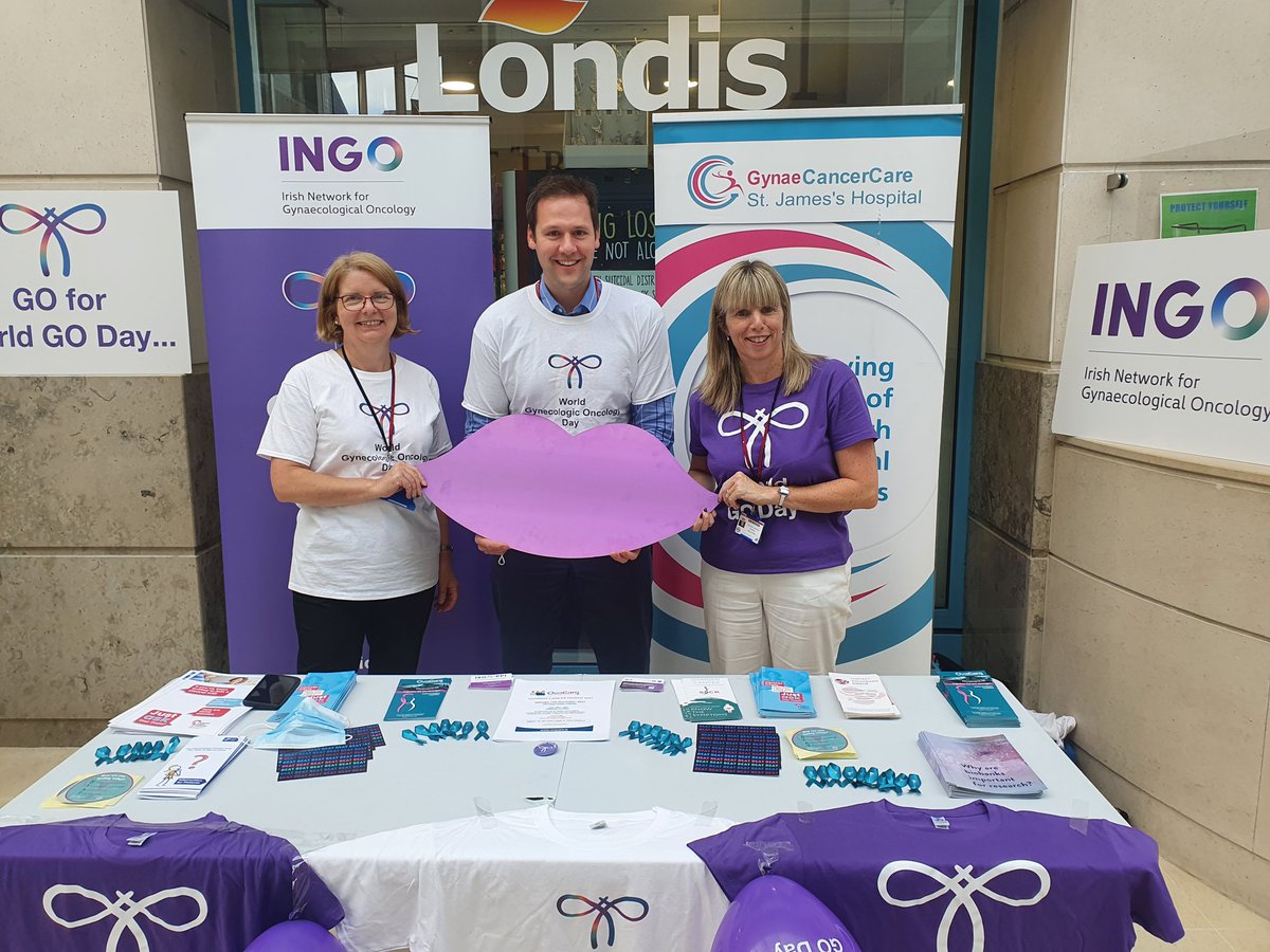 Shotoole81's tweet photo. A busy few days raising awareness of #gynaecancers for @WorldGOday Mon in North Macedonia with the fantastic @Gynocare_COST team Tue #seapoint with @MiriamOCal and INGO and @stjamesdublin with @IrishCancerSoc daffodil nurse and gynae team @thisisgo_ie More to come #Swim4GODay https://t.co/KGZyLLSQRW