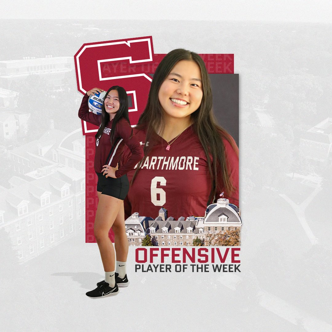 Congrats to Kaylee Zhang on earning Centennial Offensive Player of the Week!

📰 swarthmoreathletics.com/news/2022/9/19…