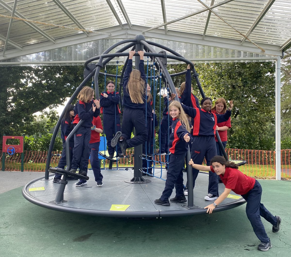 dominicangalway's tweet photo. First years having a great time at Turoe Pet Farm today. From the inflatables, to the Astro to the animals everyone had lots of fun with friends. #taylorsgirls #bonding #firstyear2023 https://t.co/hiFuHJ7CZu