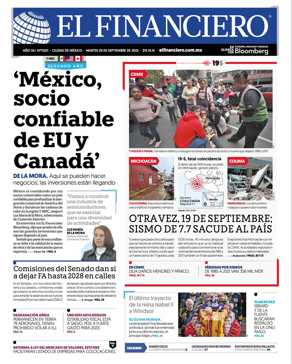!Buen día! 

Te compartimos las #portadas de periódicos 📰 especializados en el sector #economía de 🇲🇽

Que tengas un excelente martes.
#ADarle✌️