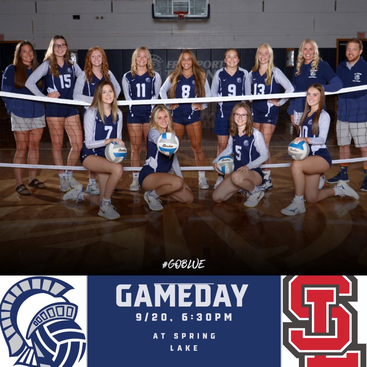 Trojan Volleyball Game Day!
Fruitport at Spring Lake
5:30pm- Freshman/JV
6:30pm- Varsity

Go Blue!