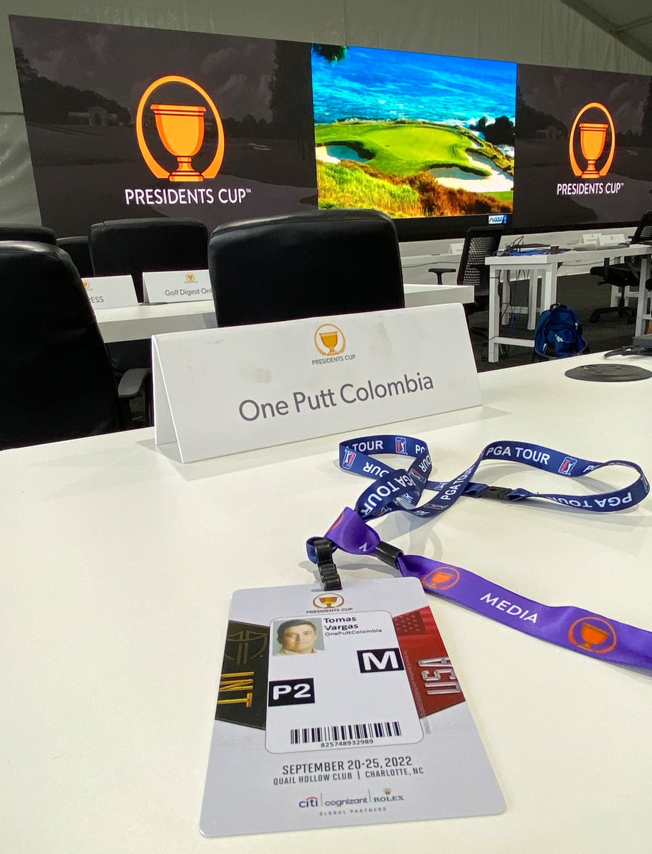 tomvargasortiz's tweet photo. Dreams come true!!!

@oneputtcolombia media at the @PresidentsCup 

#TeamOPC #PresidentsCup 

🇨🇴⛳️ https://t.co/lxLCHhuIvb