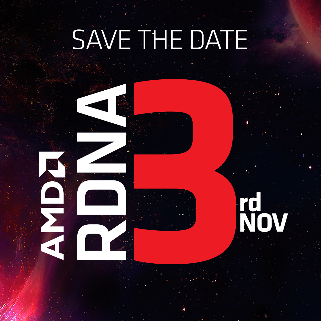 Join us on November 3rd as we launch RDNA 3 to the world! More details to come soon! #RDNA3 #AMD