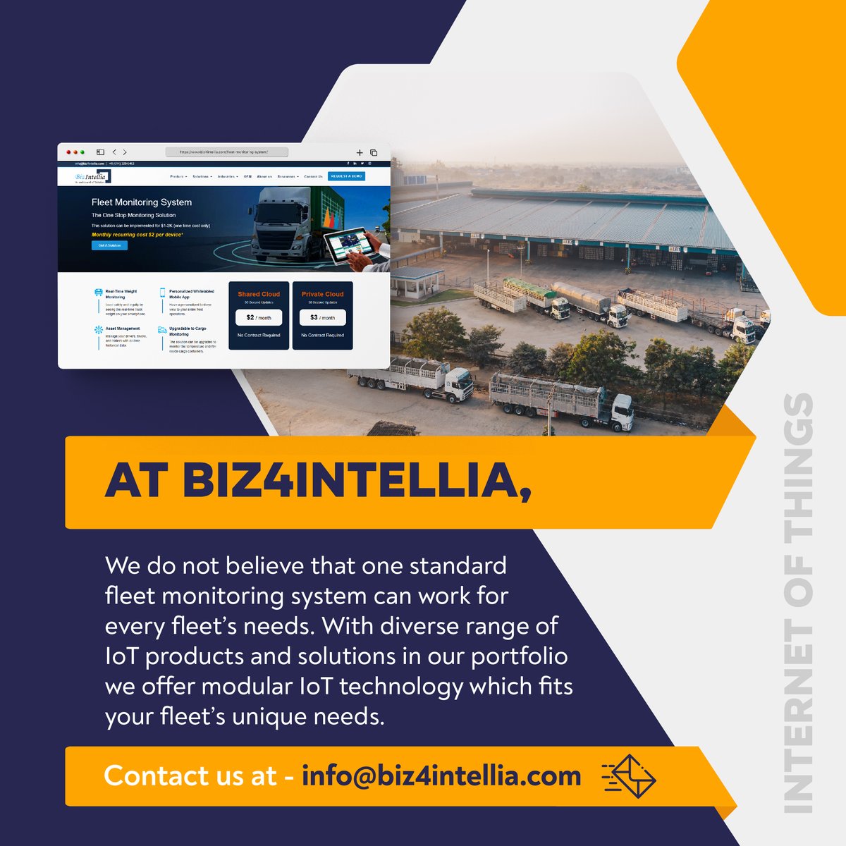 biz4intellia's tweet image. Are you curious about the implementation process of #IoTbusinesssolutions in #transportation? 

Biz4Intellia, an #endtoendIoTsolutionprovider, has the best salient features of IoT in Transportation.

Let’s connect with our IoT experts: biz4intellia.com/contact-us/