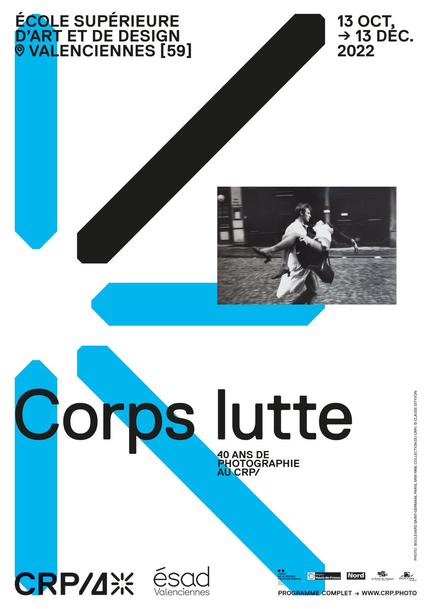[ EXPOSITION - Corps Lutte ]
🔜 Vernissage le 13 octobre
A l'occasion des 40 ans du <a href="/CRPnord/">CRP/ Centre régional de la photographie HdF</a>, l'ésad #Valenciennes vous invite à un parcours photographique qui confronte expressions de joie et de lutte dans des images qui révèlent le trop humain.