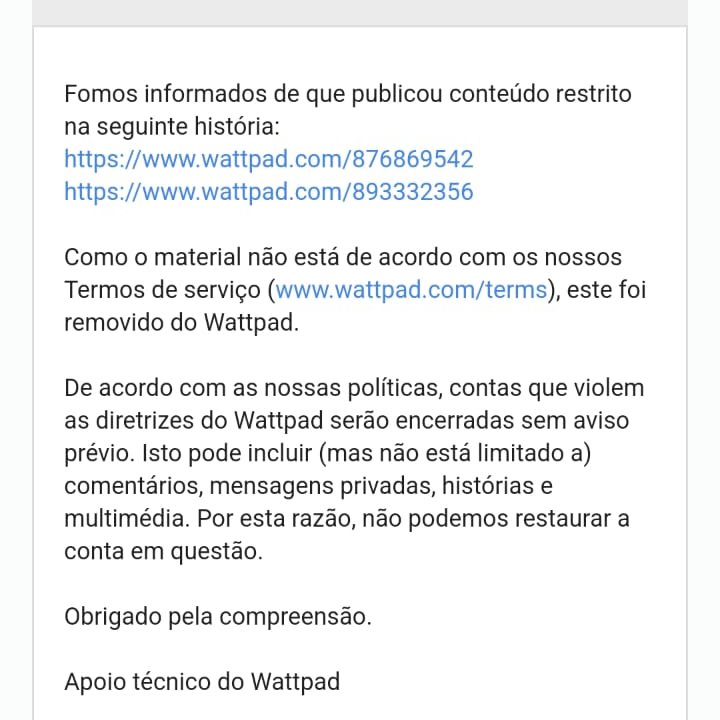 foolsglouie's tweet photo. O wattpad simplesmente excluiu uma fanfic minha da plataforma (fanfic essa que eu não tinha em nenhum outro lugar) e nem mesmo explicou o motivo ou tentou me avisar antes para que eu pudesse corrigir. E eu ainda insisto em querer escrever, agora me diz, pra que? https://t.co/8gIVQklrsS