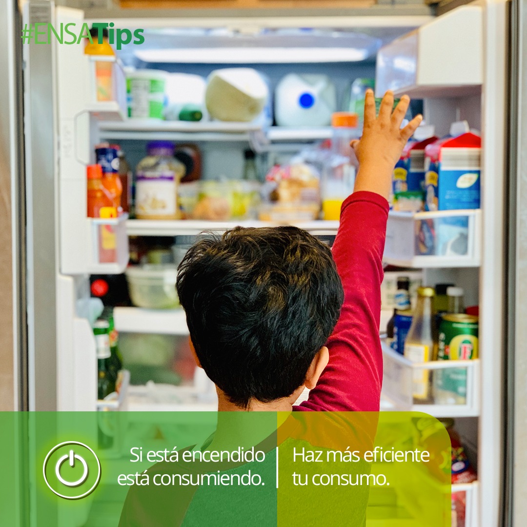 ENSApanama's tweet photo. #ENSATips
Evita abrir el refrigerador repetidas veces de manera innecesaria. Así harás más eficiente tu consumo de energía. https://t.co/J8cQLSMjea