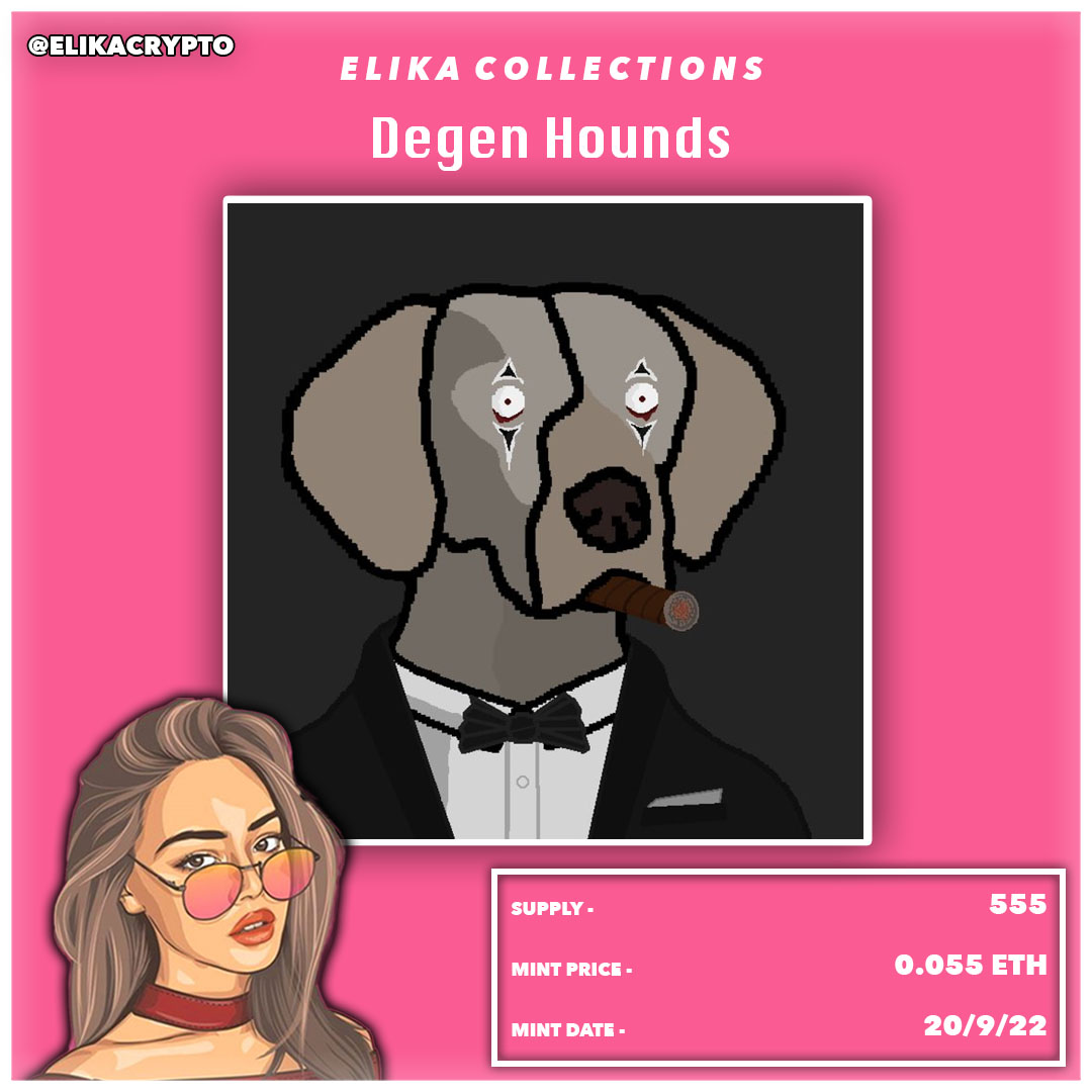 Elikacrypto's tweet photo. Excited for @Degen_Hounds🐶

A Dog Racing game that allows users to play 50/50 bets using smart contracts.

The game launched last month &amp; has had over 4k plays, which pays out 3% of volume to holders.

Pre sale will be live in 2 hours &amp; open to public.

🌍https://t.co/JFaqnHtsEm https://t.co/uwPXmqRuxS