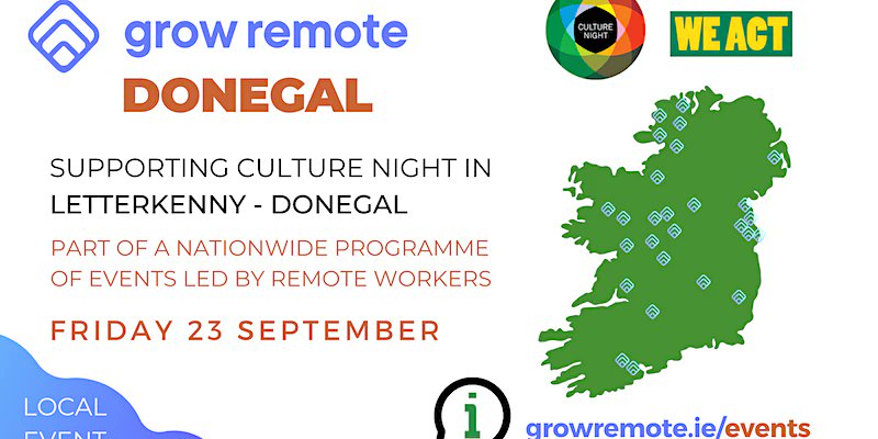 Donegal_ie's tweet photo. As part of #CultureNight @GrowRemoteIrl have organized a live showing of "The Border Game" at @angrianan Friday night at 8pm aimed at bringing remote workers from across the region together.

Register at: https://t.co/HyfXnuCB8U

#donegalitsinourdna #irelandsdna #MakeRemoteWork https://t.co/Bbx83Jg3Bt