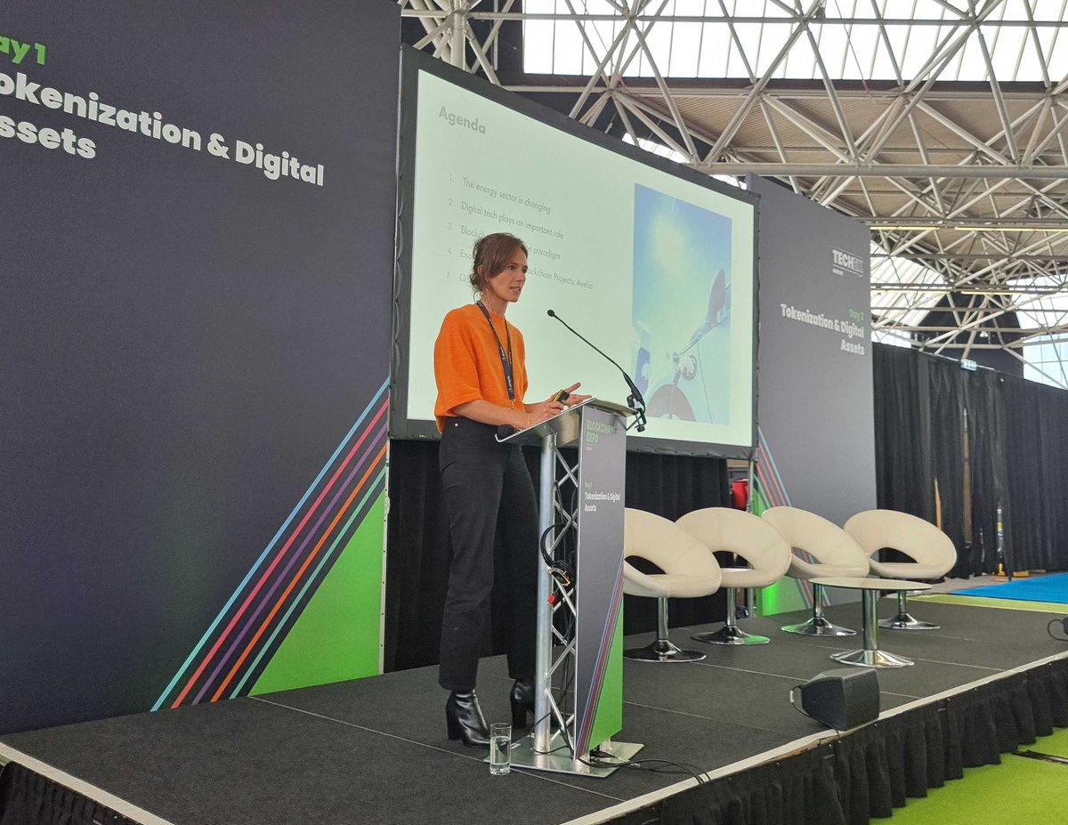 Cointelegraph's tweet photo. @gazza_jenks @TechEx_Event @EYnews During the presentation "What role can Blockchain play in the energy transition?," @Shell's Blockchain CoE Lead Sabine Brink detailed what role blockchain and web3 can play in decarbonizing the energy sector. https://t.co/lhBQnmoovi