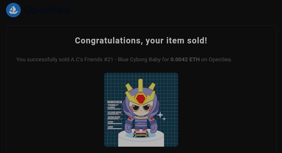 ALSO ACFAMZ😩😌🙌🏻✨ we sold 
BLUE CYBORG BABY And plant another tree🌱🌳HUGE SHOUTOUT!!!! TO @ferretiggy
thankyouuuu🙌🏻✨ You made my day 
always😭💖

Thankyou for trusting my project
 I appreciate you!! 😌🙌🏻✨👏🏻💖
Check and follow her account:🙏🏻⬇️