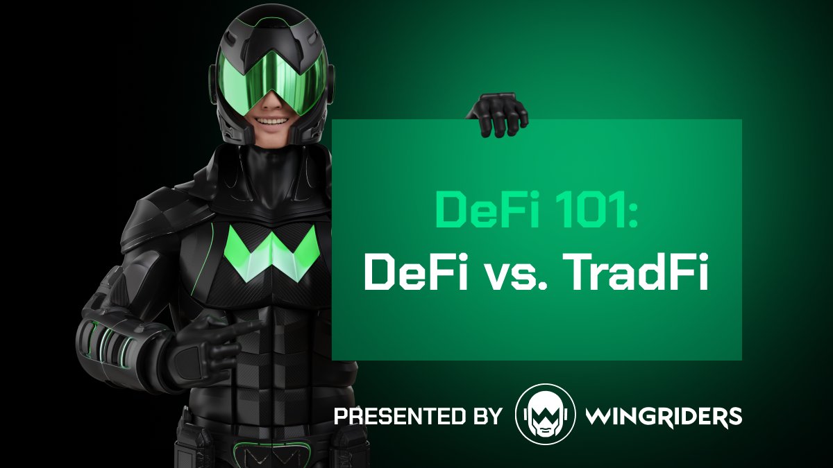 wingriderscom's tweet photo. Decentralised Finance (DeFi) is a novel digital system of finance that solves many problems seen in the Traditional Finance (TradFi) industry, today.

Here's a thread on how DeFi differs from TradFi to unlock better financial access and opportunities for you. 🧵⬇️ https://t.co/OOmko2WBMG