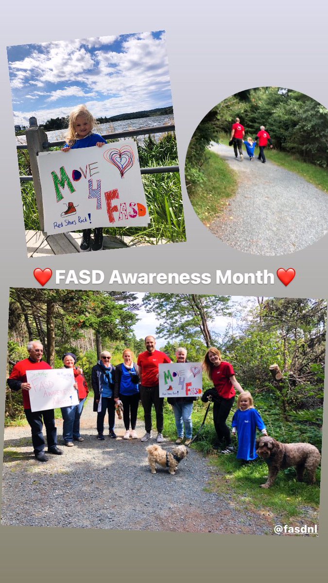 APetersMUN's tweet photo. Getting out with family and friends from @FASDNL and @FASDNL_Team in recognition of International FASD Awareness Month throughout all of September! Thanks to all for joining and/or supporting #MoveForFASD #FASDinNL #FASDAwarenessMonth #FASD https://t.co/YkfZ8nDmU2