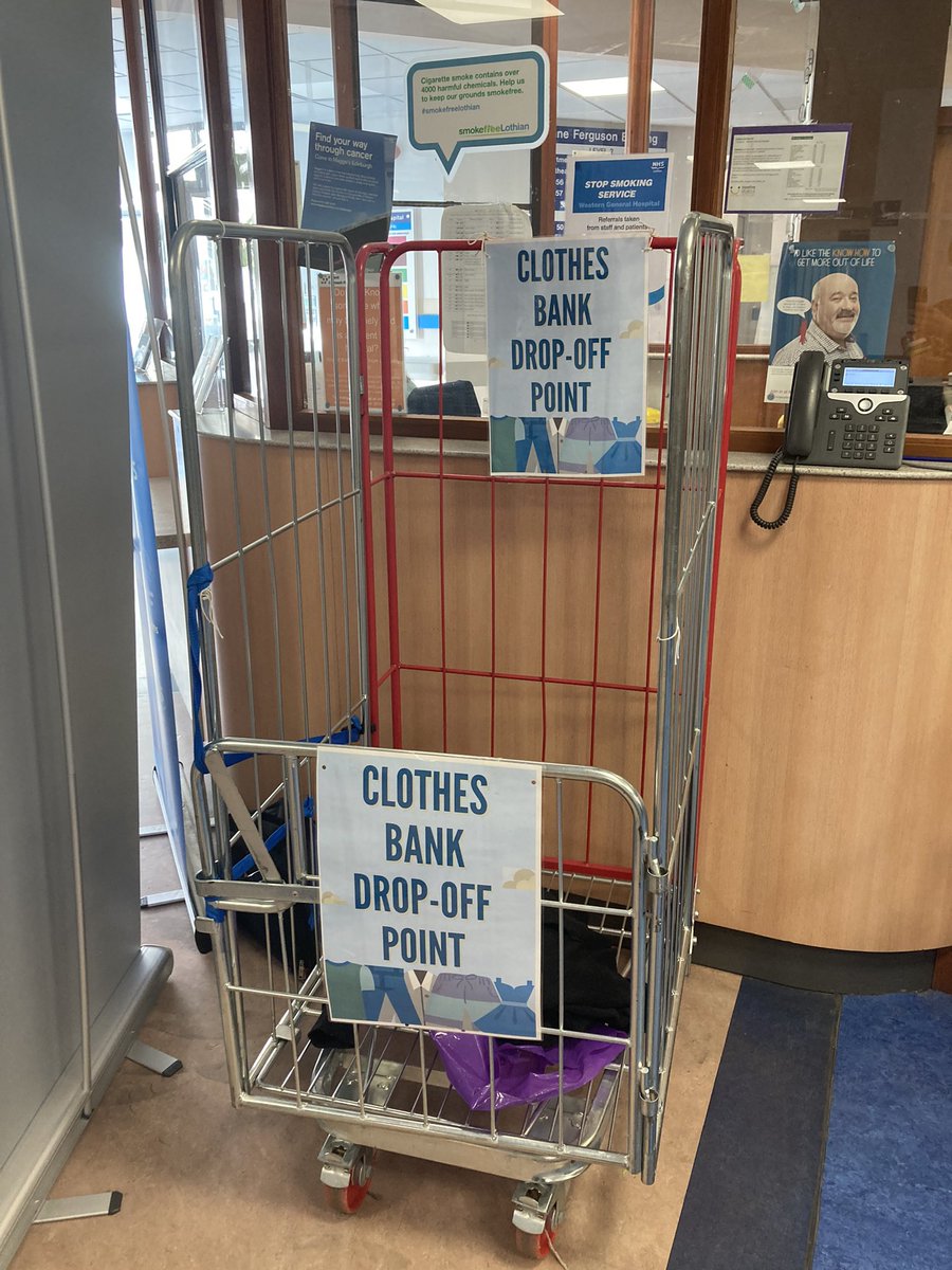 Sam Stirling (@stirlingsontour) on Twitter photo We have a clothing bank donation station in the Anne Ferguson Building reception <a href="/WghLothian/">WGH Connect</a> #wghclothesbank is very low on clothes so please consider us when getting rid of day wear. Keep our patients #upandmoving by dropping your clothes here! Thankyou! We have a clothing bank donation station in the Anne Ferguson Building reception <a href="/WghLothian/">WGH Connect</a> #wghclothesbank is very low on clothes so please consider us when getting rid of day wear. Keep our patients #upandmoving by dropping your clothes here! Thankyou!