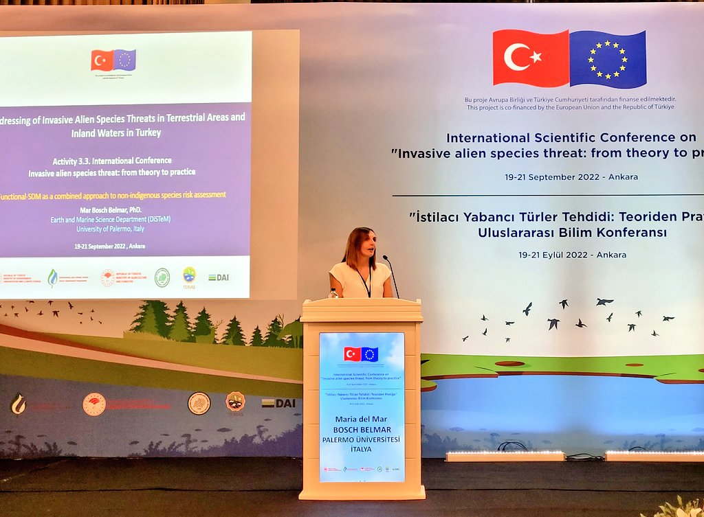 teriasturk_eu's tweet photo. The session on “Climate Change Impacts” moderated by @GMarchessaux is starting with a presentation from @mar_boschbelmar on the topic of “Functional-SDM as a combined approach to non-indigenous species risk assessment”. #TerIASConference https://t.co/gXfEVsjJyH