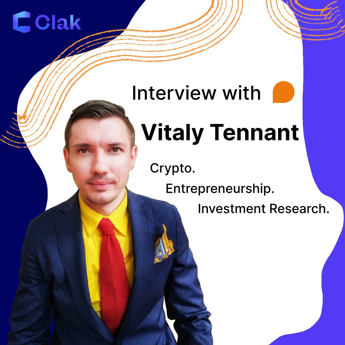 clak_me's tweet photo. Blog Alert! 🚨
In our interview we were inspired by the innovative @VitalyVTennant , an entrepreneur and crypto-expert at the forefront of change! 
Check out our blog page to read some words of wisdom - https://t.co/PFnx6agjVp
Find him on Clak! - https://t.co/C1fjoYANnj https://t.co/kumR7TxBmT