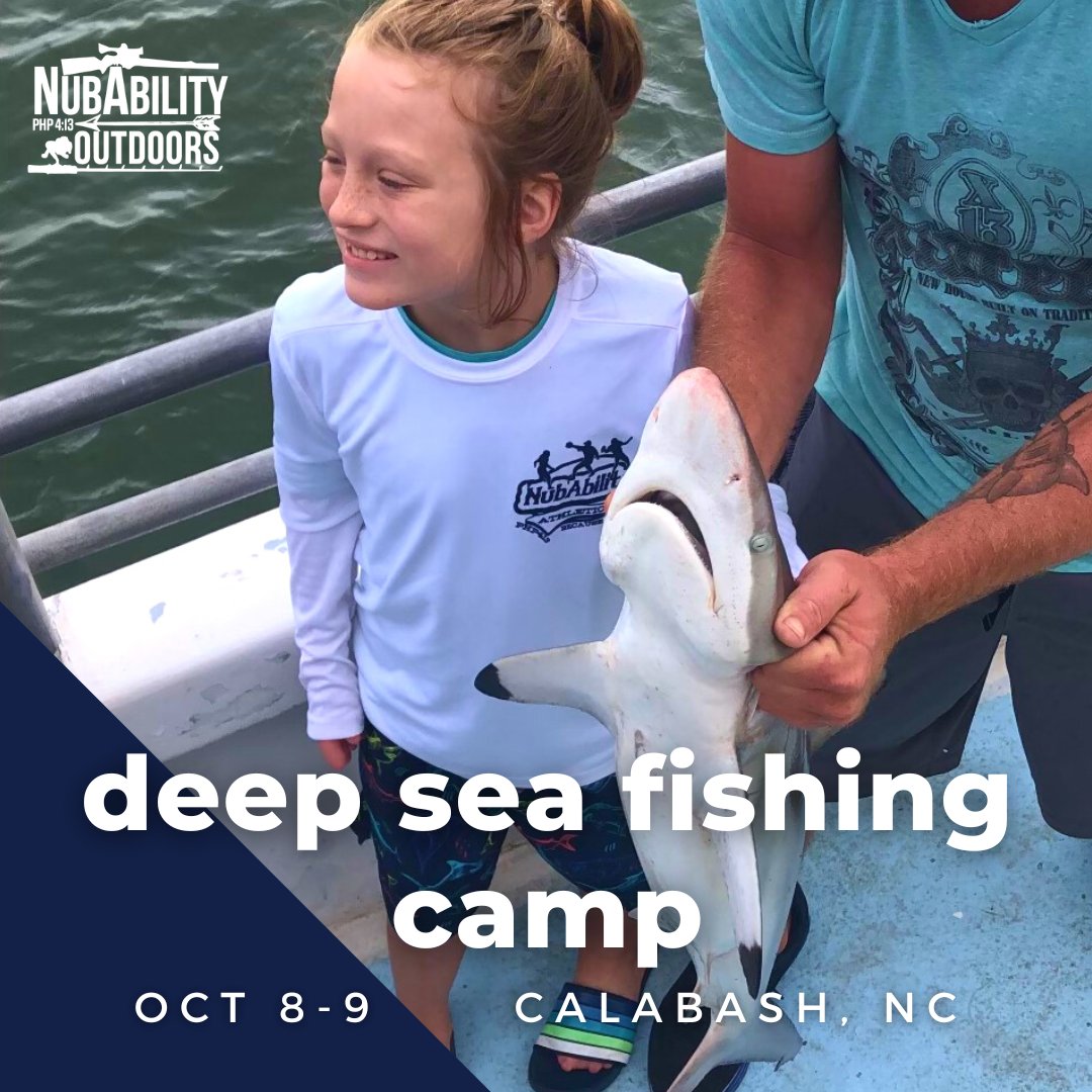NubAbility's tweet photo. Join us for a deep sea #fishing adventure in  #Calabash NC October 8-9.

Never been to a Nub camp before? You're eligible for a first-time camper #Finding50 scholarship.

More info at https://t.co/SPEZHaTsR8.

#NubAbility #NubAbilityOutdoors #DontNeed2 https://t.co/7KrOA9qrFm