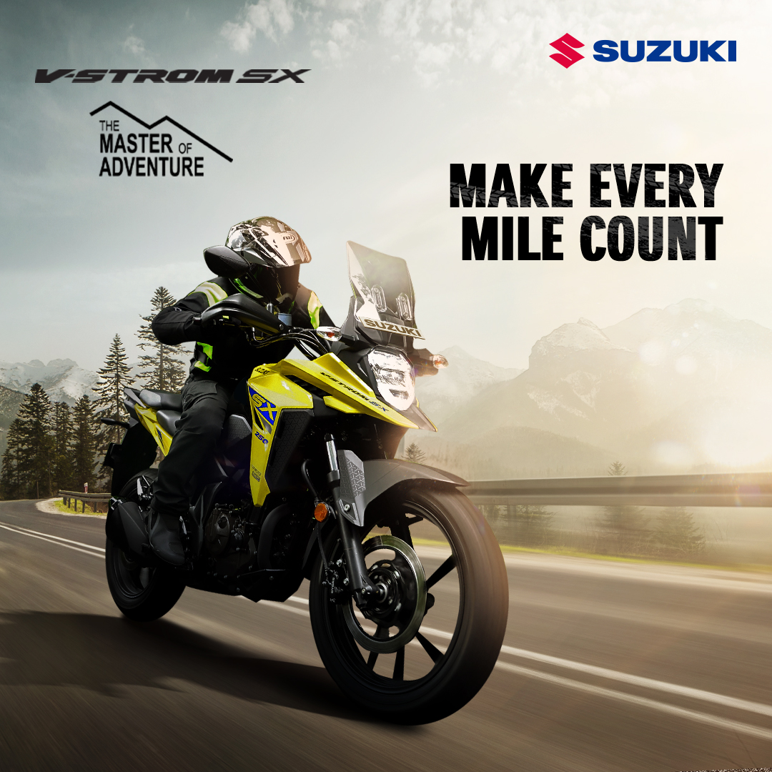 suzuki2wheelers's tweet photo. With the #VStromSX, you get the most out of your ride as this bike is not only built to perform at its best, but also to master every adventure out there.
#SuzukiIndia #MasterOfAdventure https://t.co/8GCZYanO1C