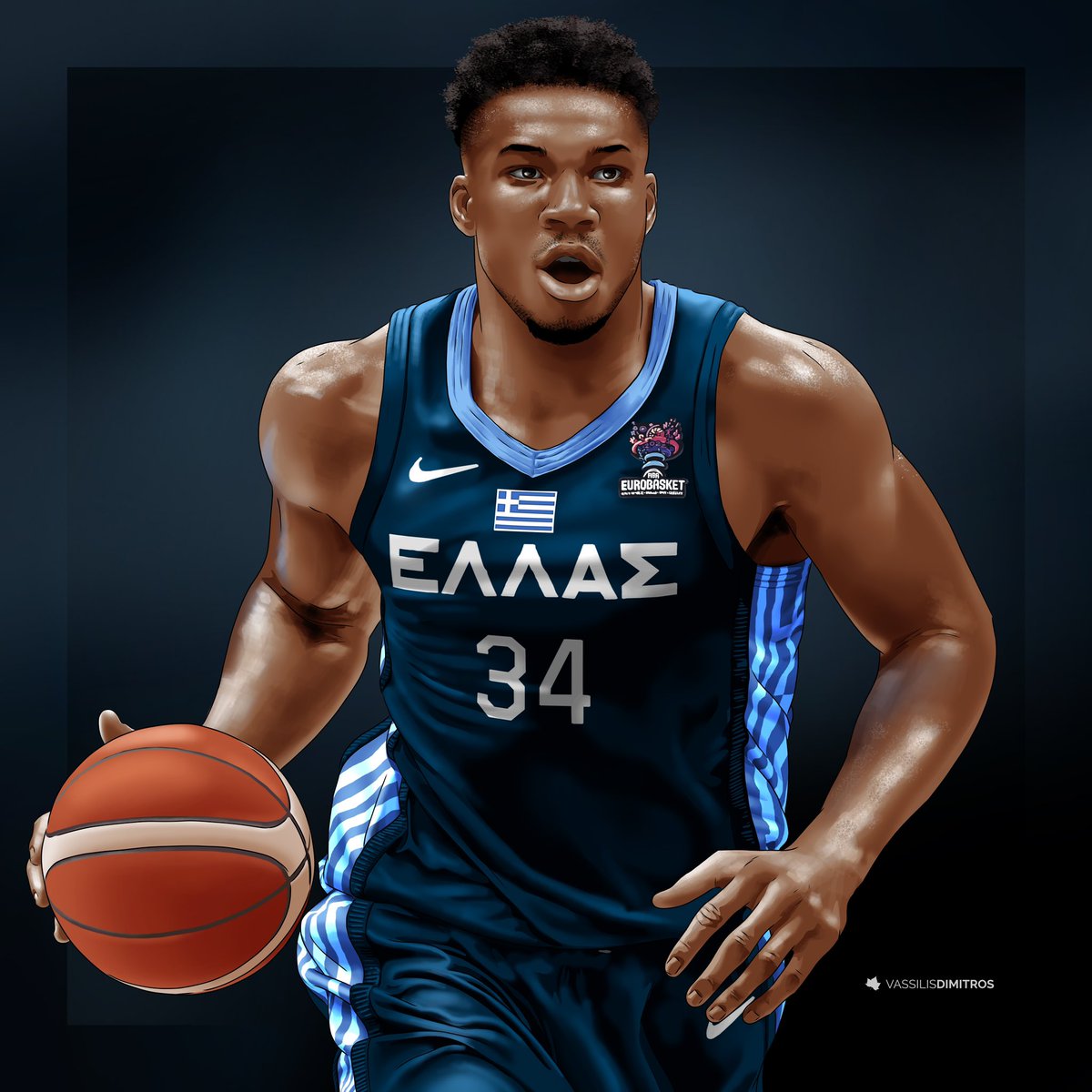 VDimitros's tweet photo. As you know, I like to draw Superheroes...
And he, is my favourite one
#giannisantetokounmpo
#giannis #antetokounmpo #anteto
#GreakFreak
#Eurobasket #Eurobasket2022
#Greece #Hellas #FIBA https://t.co/N4N1FYr5tw