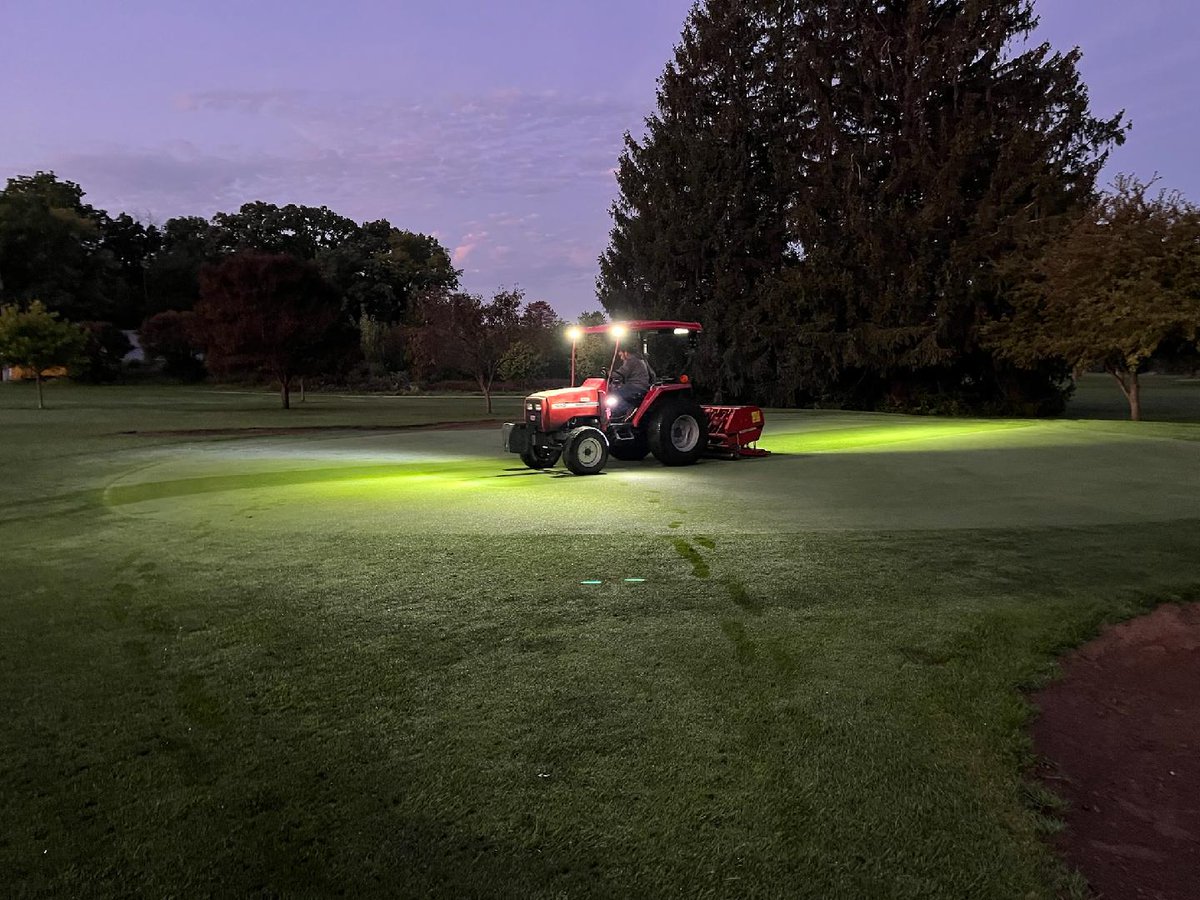 TLCC_Golf's tweet photo. Our weapon of choice this morning 😏. Greens are being aerated today! Finally, a day that you can blame your bad putting on the condition of the greens 😉. https://t.co/wB2urzP8ux