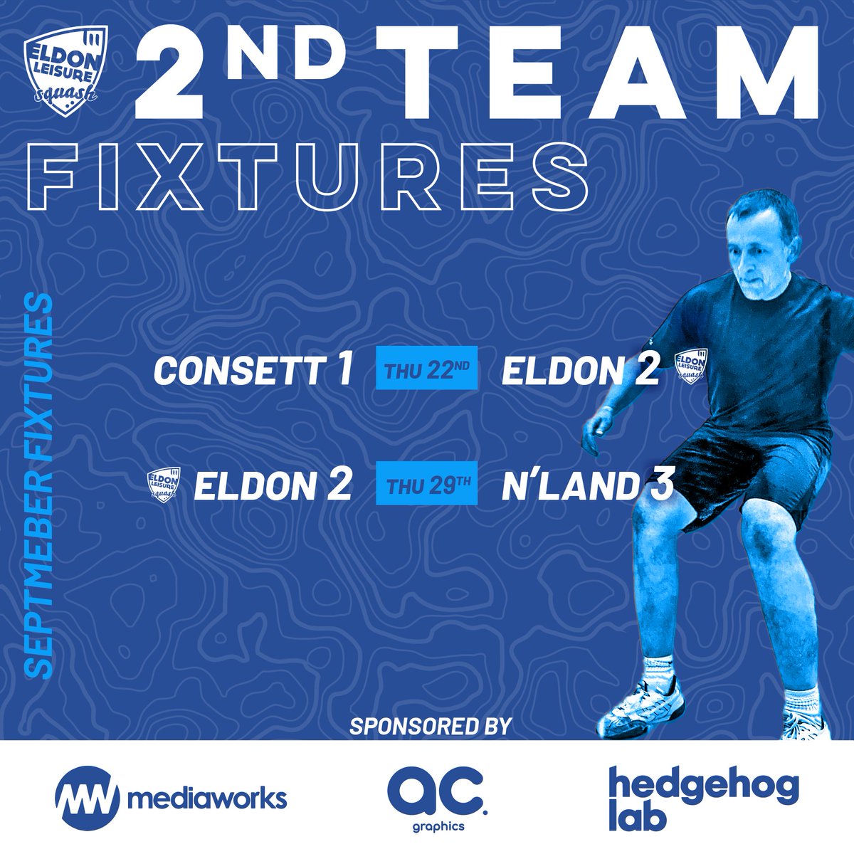 ELSQUASH's tweet image. 🔷Sept Fixtures in the @NbriaSquash 22/23 Team Season 🔷

All 3 teams are in action this week with the 3rd team opening our season vs @consett_squash 2 tonight!

#nbriasquash #eldonsquash #squash