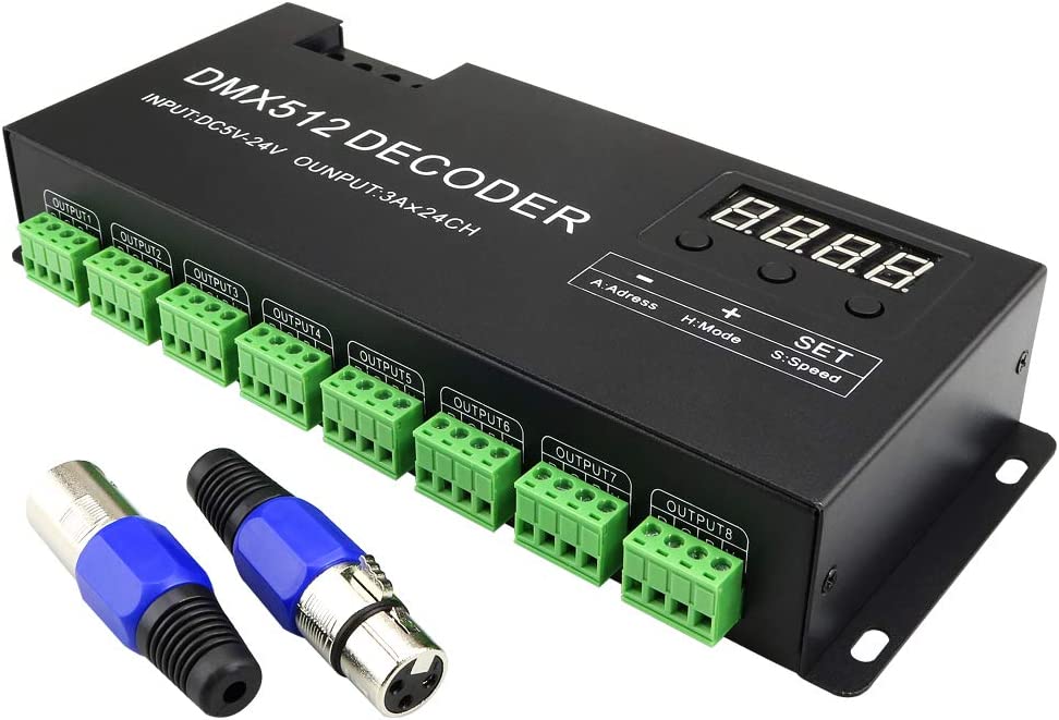ledpixelTM's tweet image. 💥LED DMX 24CH Digital Display Decoder, Dimming Driver LED DMX512 Controller for RGB Strip Light DC5-24V 3A/CH (24 Channel with Display)
🛒amzn.to/3BTMqr2
✅$73.89
🔔 amazon

🌐 ledpixeltm.com

#ledpixeltm #DMX #DMXDecoder #LEDcontroller #DMX512 #leddmx
