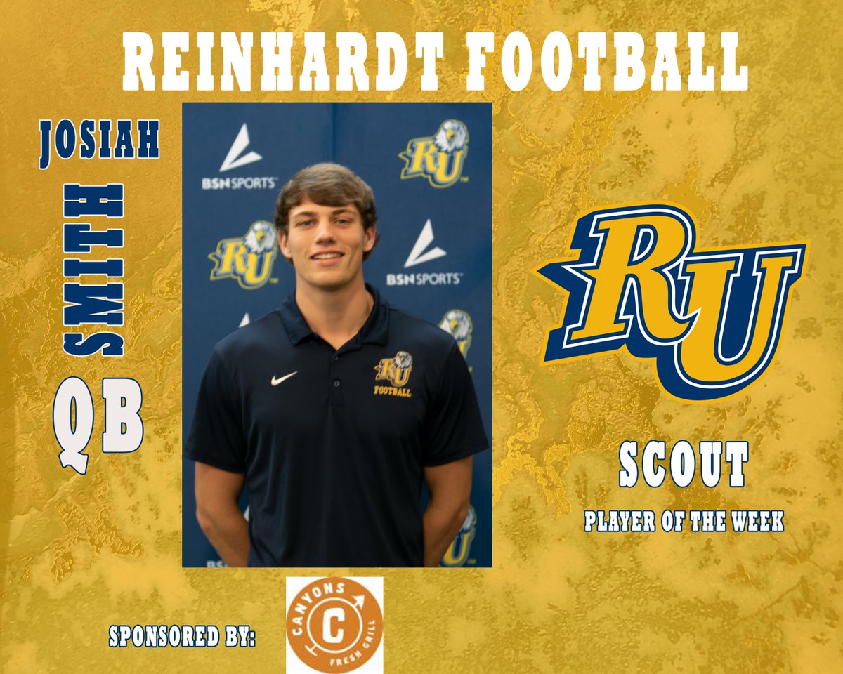 OL, DL and Scout Players of the week for our game vs. Point Univ. #PTP #PayThePrice #Reinhardtfootball