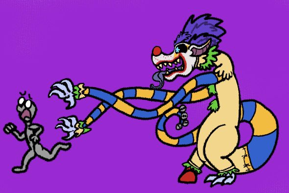 snekysnek900's tweet photo. Clown time 🤡 #originalcharacter #goobertheclown #funnylittleguy #orinthiscasefunnyBIGguy https://t.co/kofBfb54CA