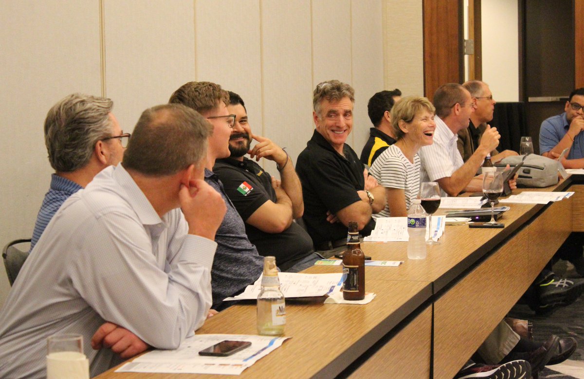SAEIntl's tweet photo. #COMVEC kicked off last night with the executive council meeting! These individuals are responsible for putting together all aspects of #COMVEC22.  We can't wait to see what the next few days has in store! https://t.co/YzL6hy2Y1p