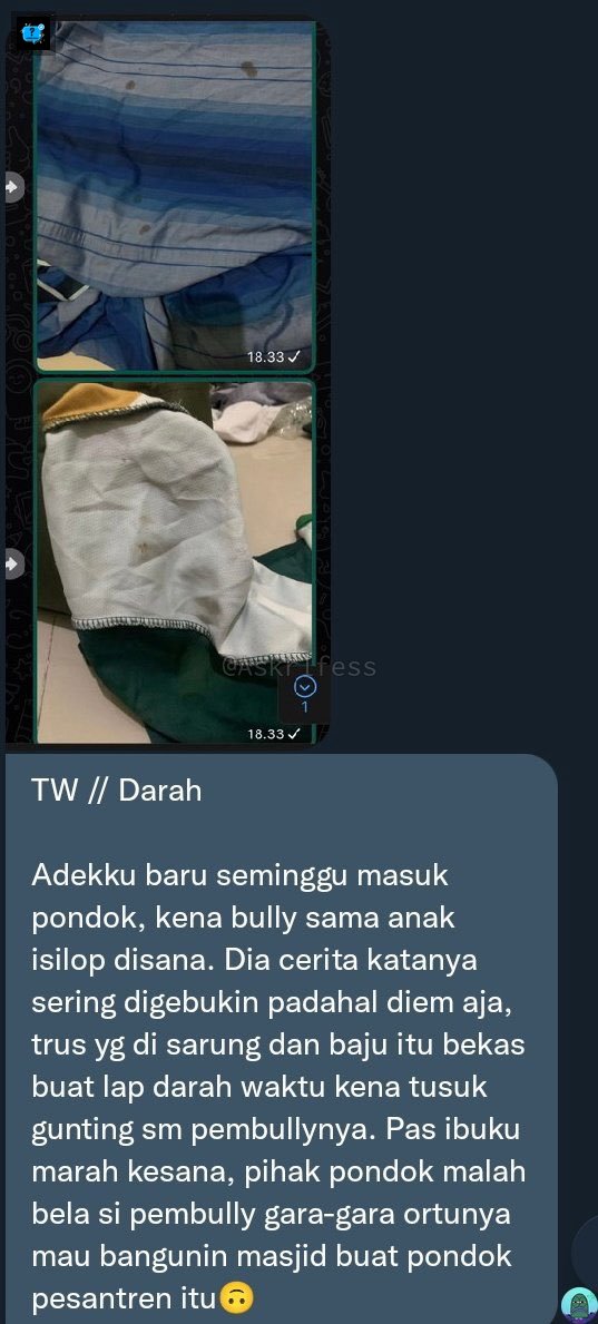 Askrlfess's tweet photo. Tw // buIIy, blood
.
.
Yuk ramein kesian adeknya sender [askrl] https://t.co/sE1ScsxPqr