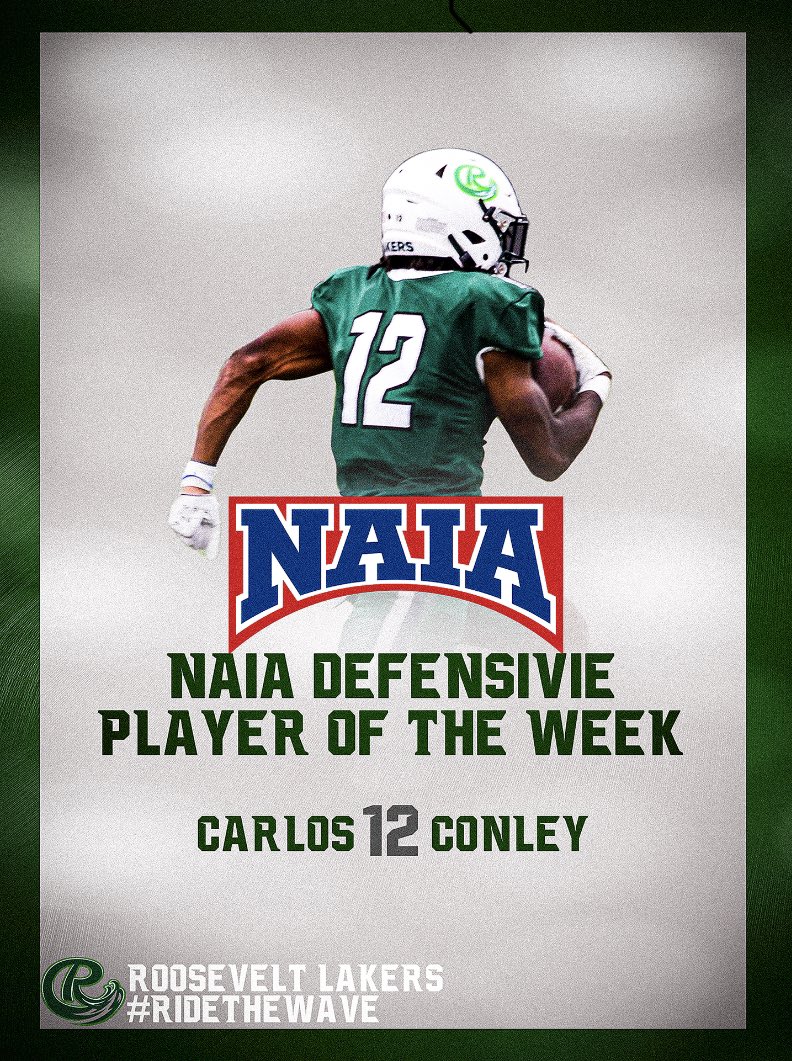 ‼️‼️‼️UPDATE‼️‼️‼️

Congratulations to the NAIA Defensive Player of The Week!!! 

<a href="/cjconley7/">Cj Conley</a> 

#RideTheWave🌊