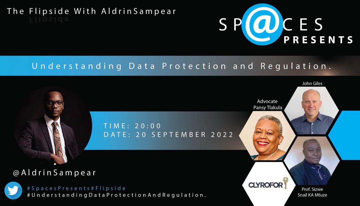 I'm looking forward to being on a panel tonight (as a representative from @michalsons) to talk about why #privacy and #dataprotection matter. Co-panellists include the @InforegulatorSA. #SpacePresents #Flipside #UnderstandingDataProtectionandRegulation